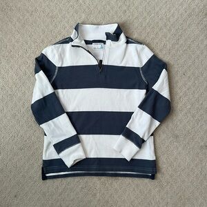 Jcrew Crew Cuts cotton Quart Zip Gray/Cream Size 8 NWT